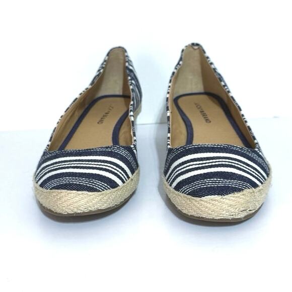 Lucky Brand Women’s Size 9 Tilly Indigo Stripe Espadrille Wedge Shoes - Picture 2 of 12